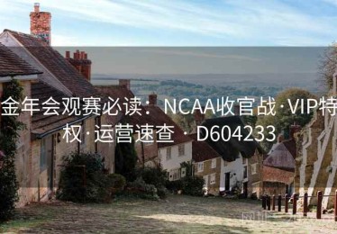金年会观赛必读：NCAA收官战·VIP特权·运营速查 · D604233