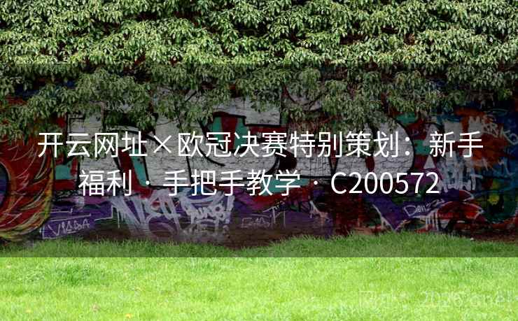 开云网址×欧冠决赛特别策划：新手福利 · 手把手教学 · C200572