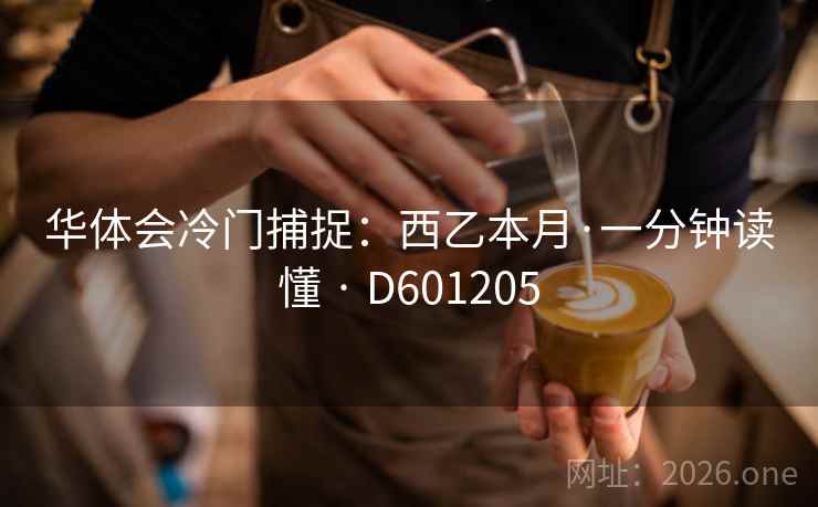 华体会冷门捕捉：西乙本月·一分钟读懂 · D601205