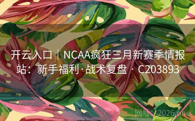 开云入口｜NCAA疯狂三月新赛季情报站：新手福利·战术复盘 · C203893