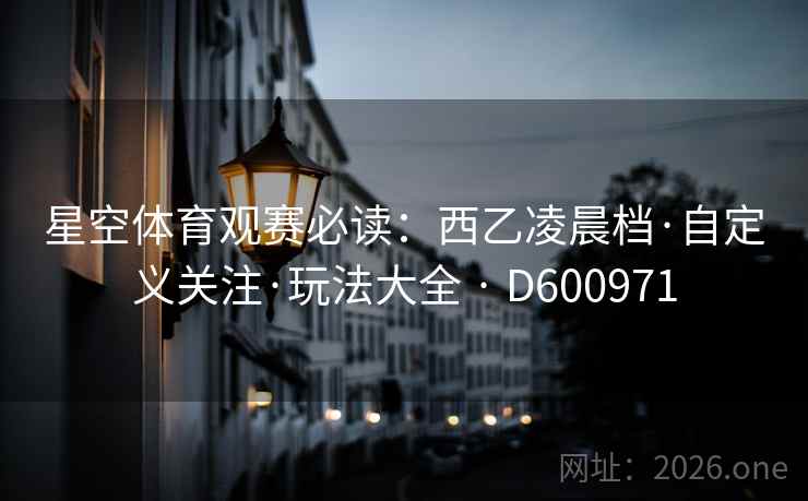 星空体育观赛必读：西乙凌晨档·自定义关注·玩法大全 · D600971